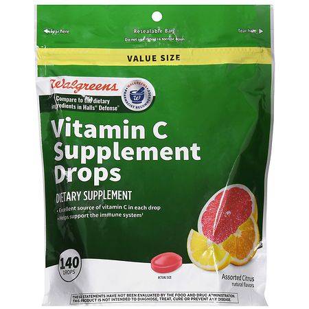 Walgreens Vitamin C Drops Assorted Citrus