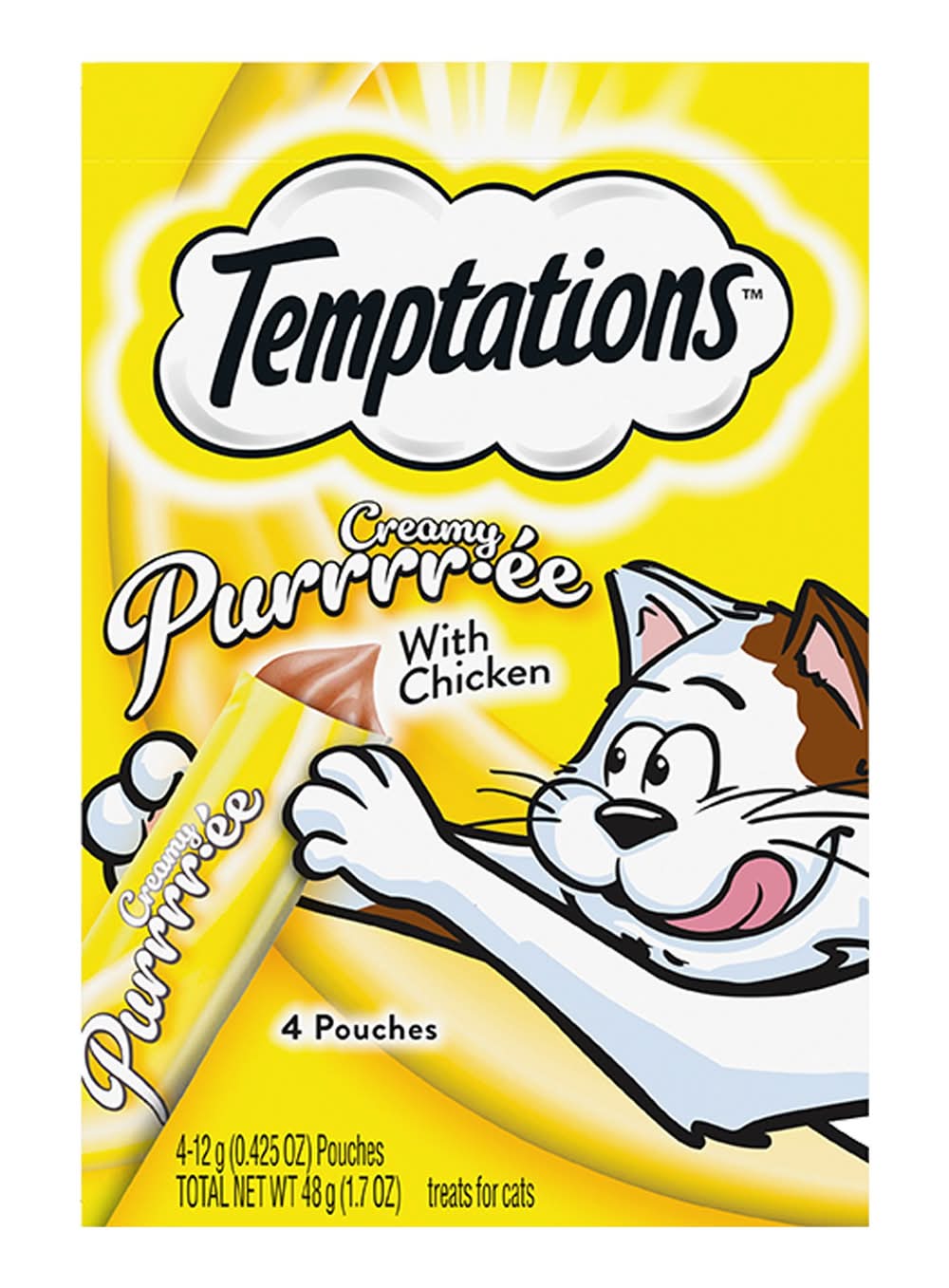 Temptations™ Creamy Purée Lickable Adult Cat Treats - Chicken (Flavor: Chicken, Size: 1.7 Oz)