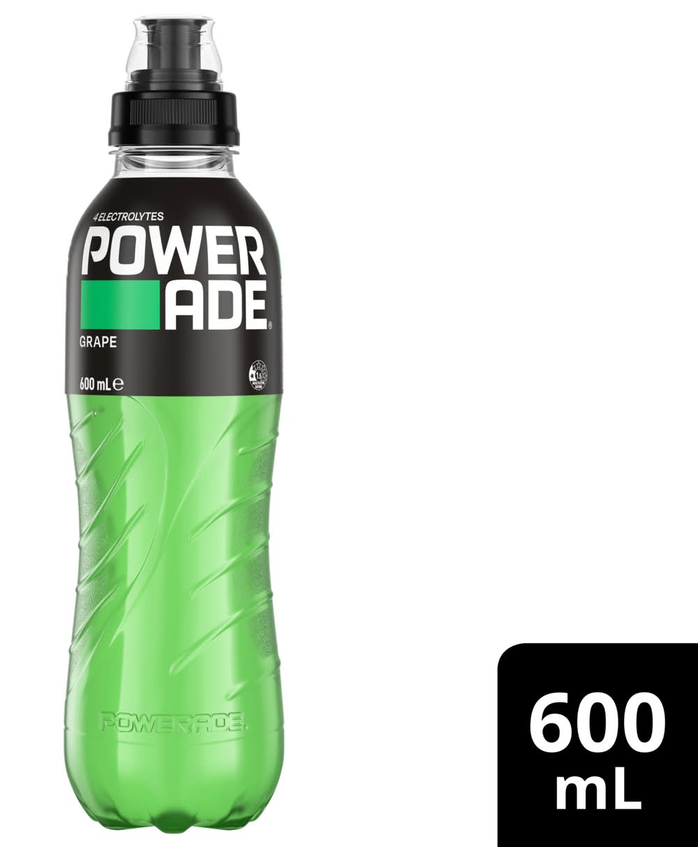 Powerade Ion4 Electrolytes Sports Drink, Grape (600mL)