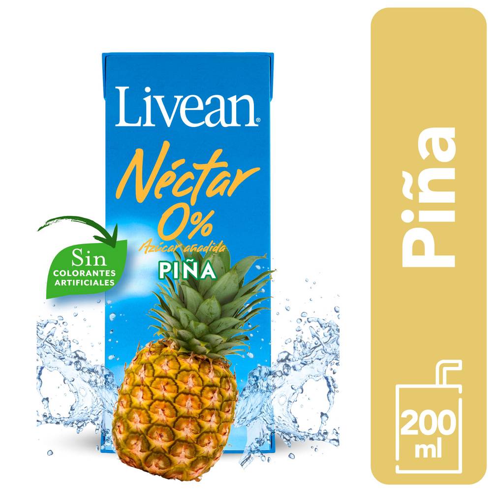 Livean néctar de piña (caja 200 ml)