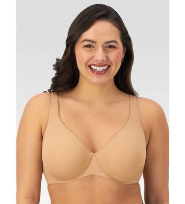 Bali Women's Tailored Underwire Minimizer Full Coverage Bra - Taupe 38DDD: Adjustable No-Slip Straps, Knit Fabric