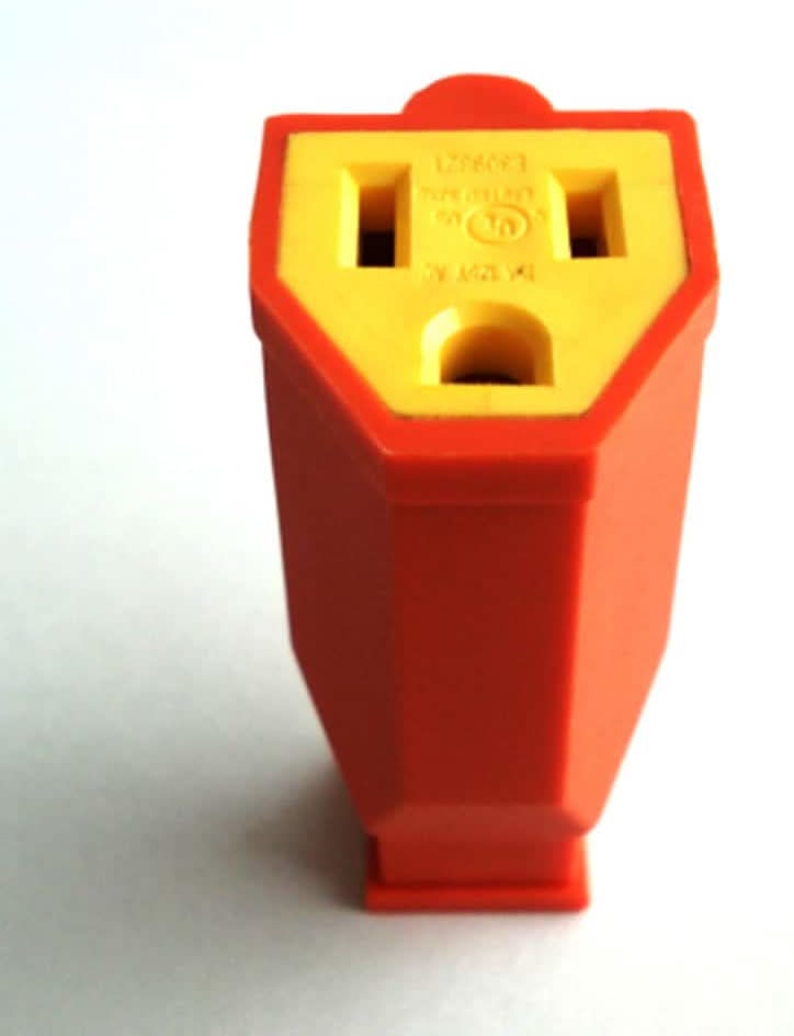 Project Source 15-Amp 125-Volt NEMA 5-15r 3-wire Grounding General-duty Straight Connector, Orange