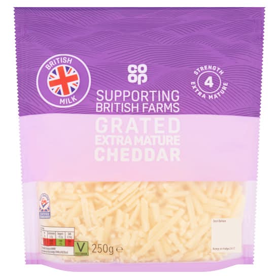 Co-op British Grated Extra Mature Cheddar Cheese (250g)