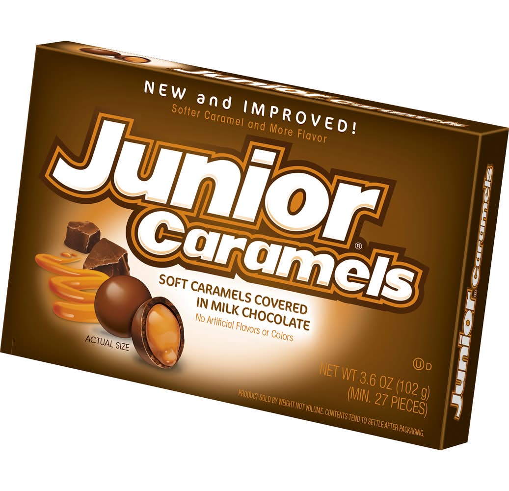 Junior® Soft Caramels Covered in Chocolate 3.6oz Box