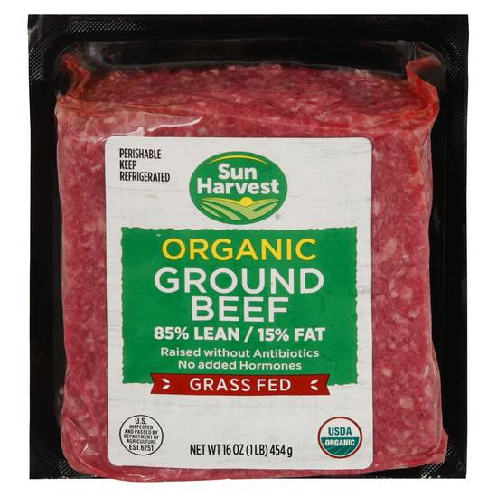 Sun Harvest 85% Lean Organic Ground Beef (16 oz)
