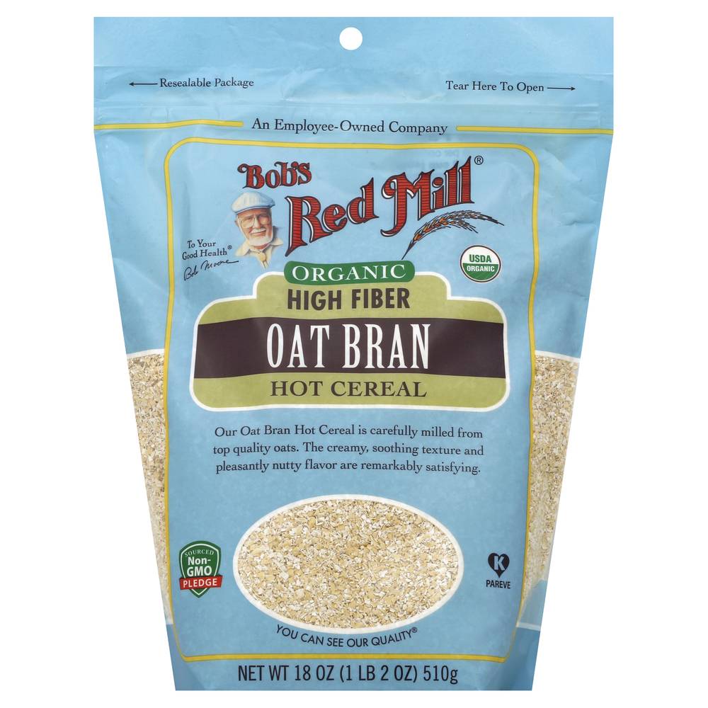 Bob's Red Mill Organic High Fiber Oat Bran Hot Cereal (1.12 lbs)