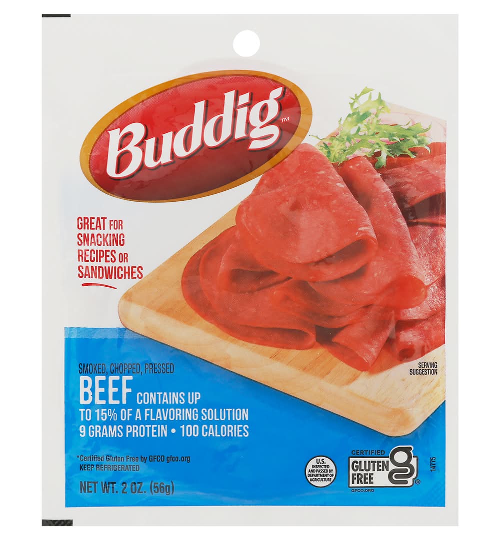 Buddig Gluten Free Smoked Chopped & Pressed Beef (2 oz)