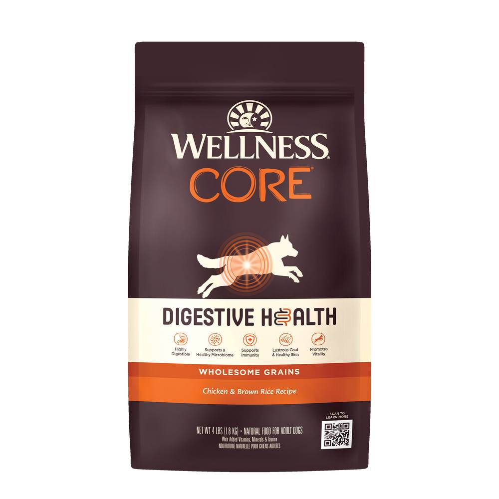 Wellness Core Digestive Health Brown Rice Dry Dog Food Bag (chicken)