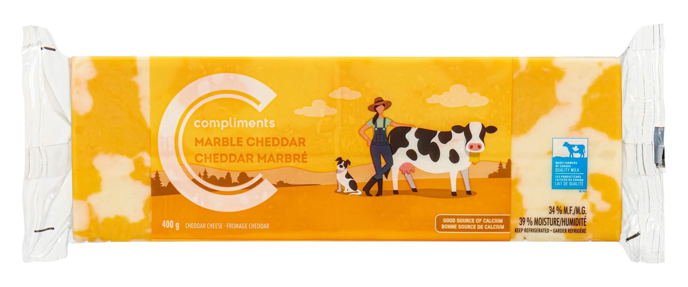 Compliments Marble Cheddar Cheese (400 g)
