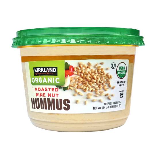 Kirkland Signature Organic Roasted Hummus (pine nuts)