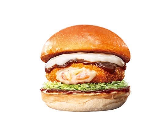 【単品】デミグラ えびグラタンバーガー Shrimp Gratin Croquette Cheeseburger with Demi-glace Sauce
