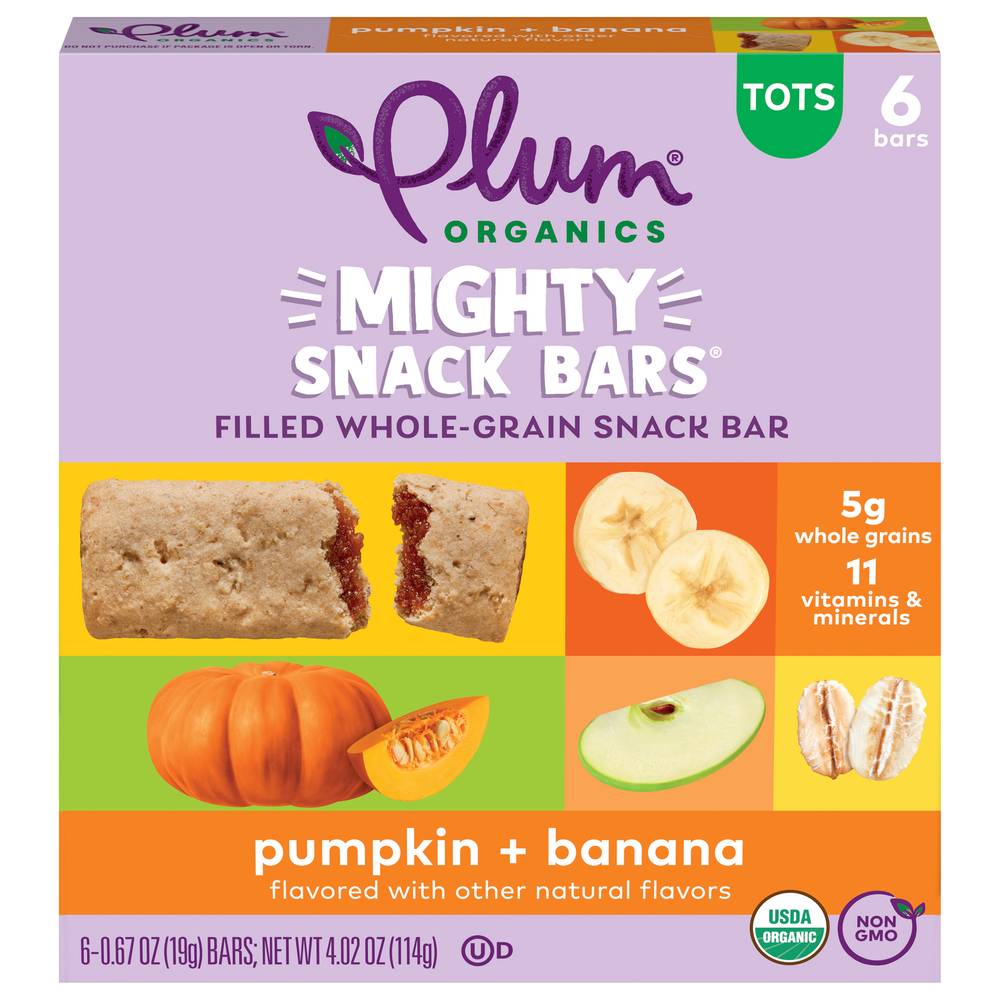 Plum Organics Mighty Snack Bars Filled Whole-Grain Snack Bar (pumpkin + banana)