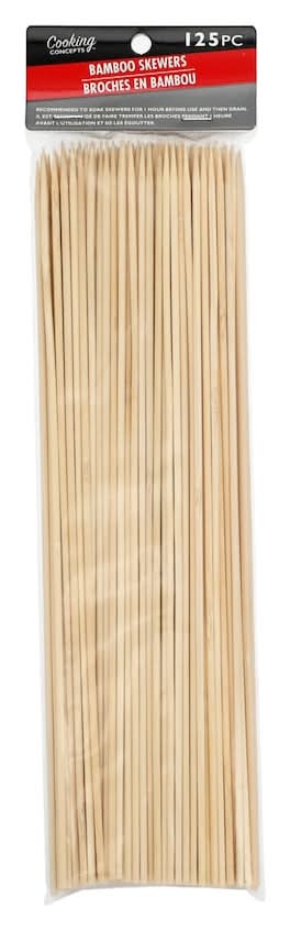 Cooking Concepts Bamboo Skewers, 125-pc Pack.