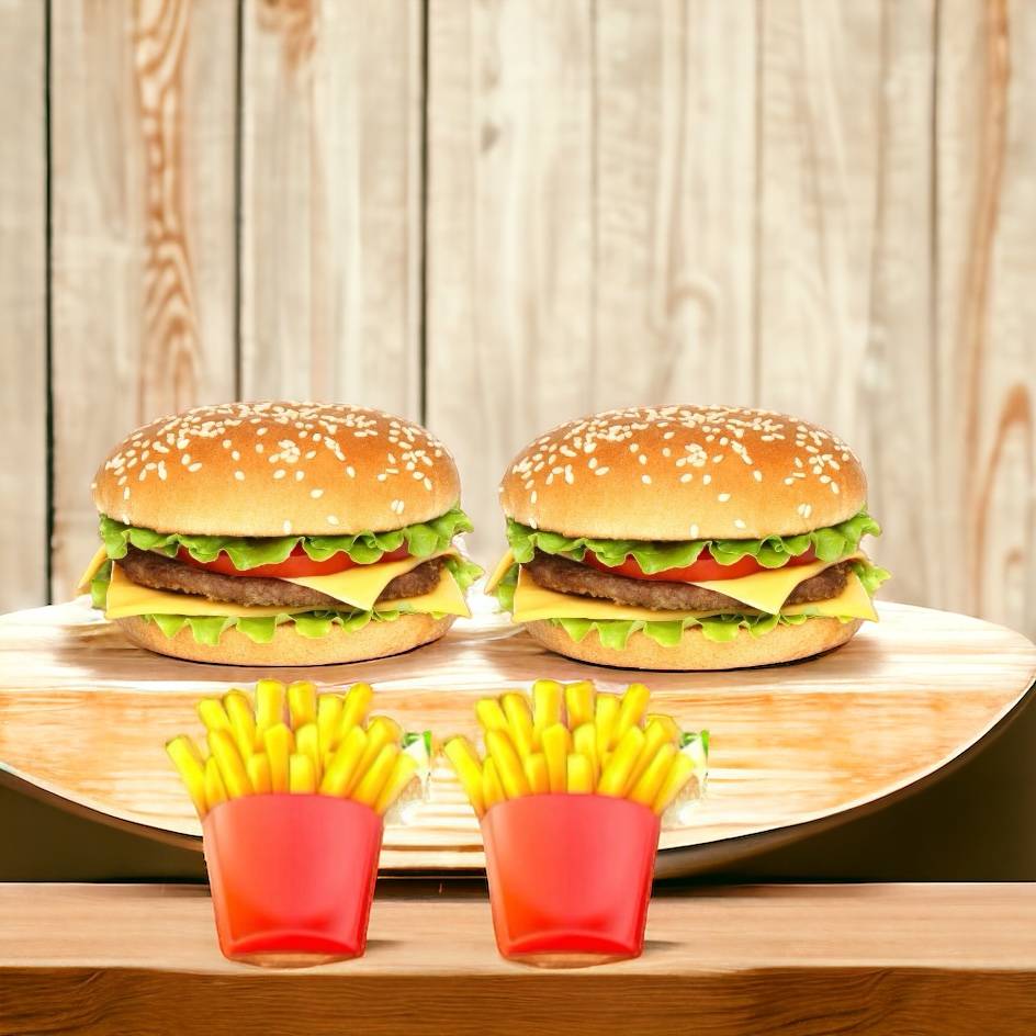 Cheese Burger + Frites T N ROLL