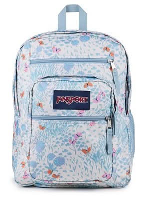 JanSport Big Student Fluttering Fields Backpack, 17 in, Blue