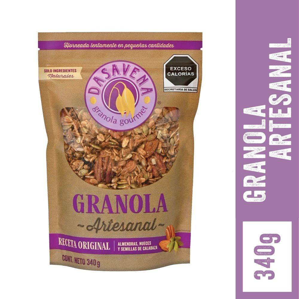 Dasavena · Granola artesanal original, almendra-nuez-semilla de calabaza (340 g)