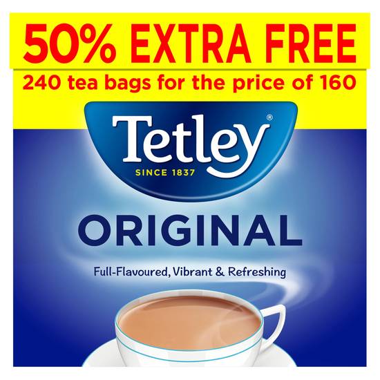 Tetley Plus 50% Free 160p Tea Bags
