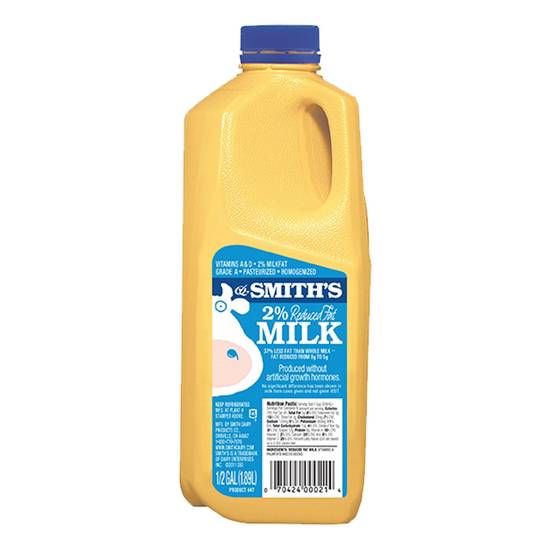Smith's Dairy 2% Milk Half Gallon