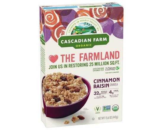 Cascadian Farm · Organic Cinnamon Raisin Granola (15.6 oz)