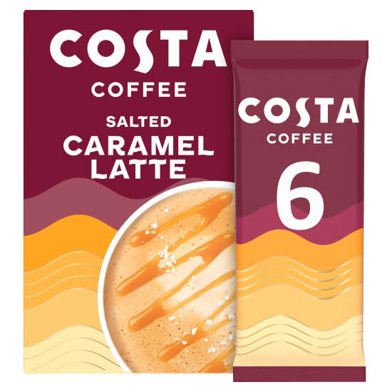 Costa Salted Caramel Latte, Barista Creations Instant Coffee (6 pack)