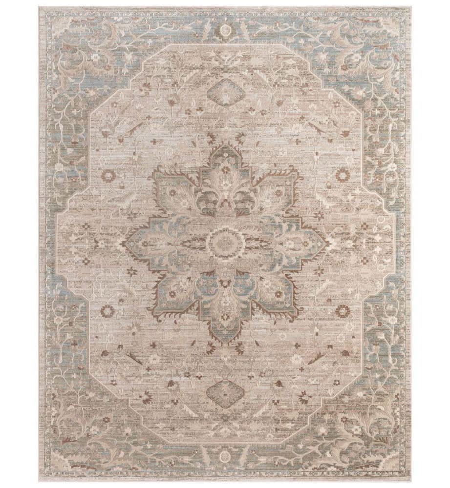 Home Decorators Collection 8 Ft. X 10 Ft. Ivory Solara Medalion Area Rug