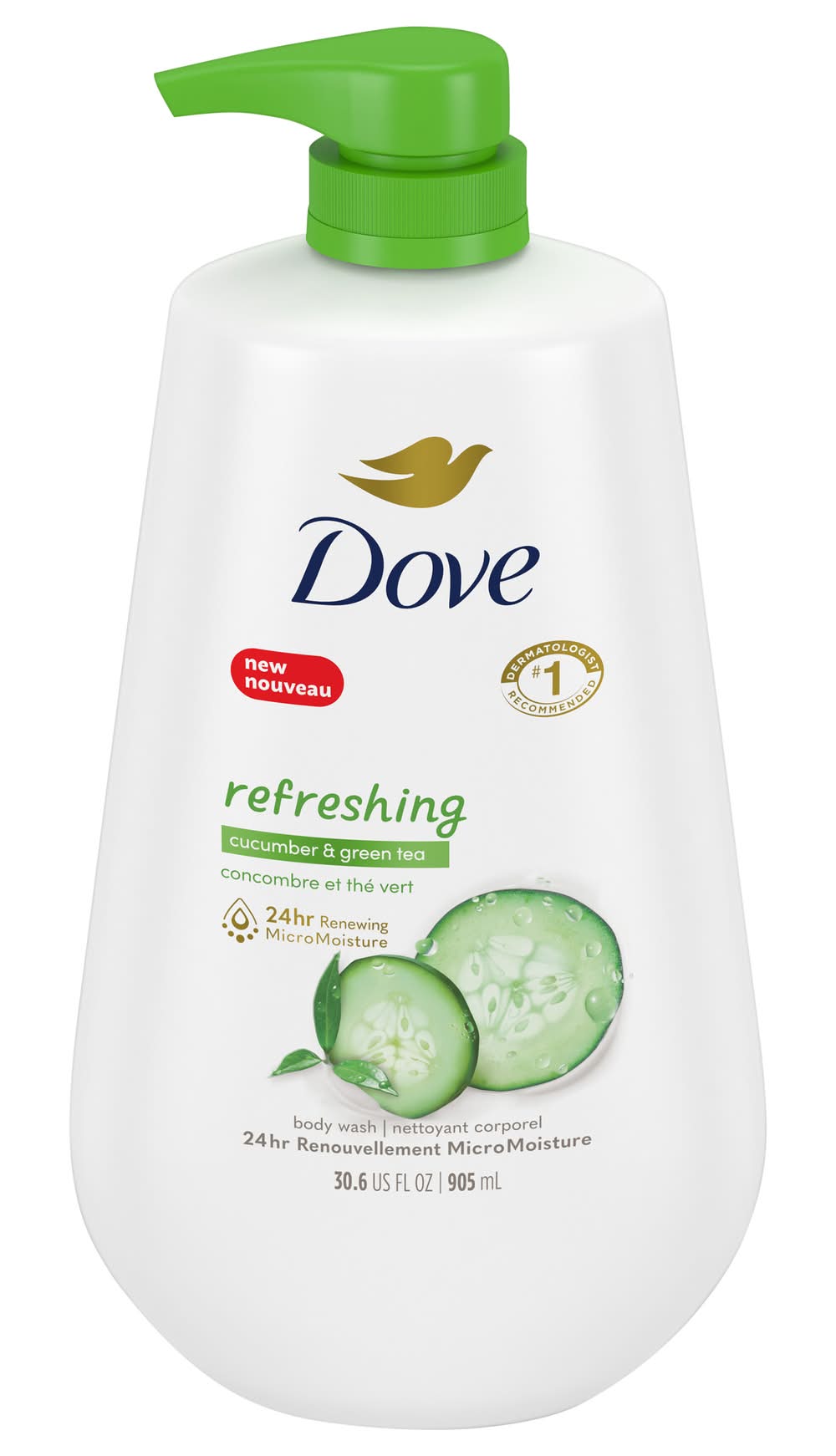 Dove Refreshing Body Wash, Cucumber & Green Tea (30.6 fl oz)