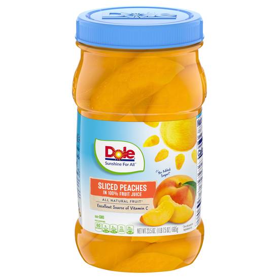 Dole Yellow Cling Sliced Peaches in 100% Fruit Juice (23.5 oz)