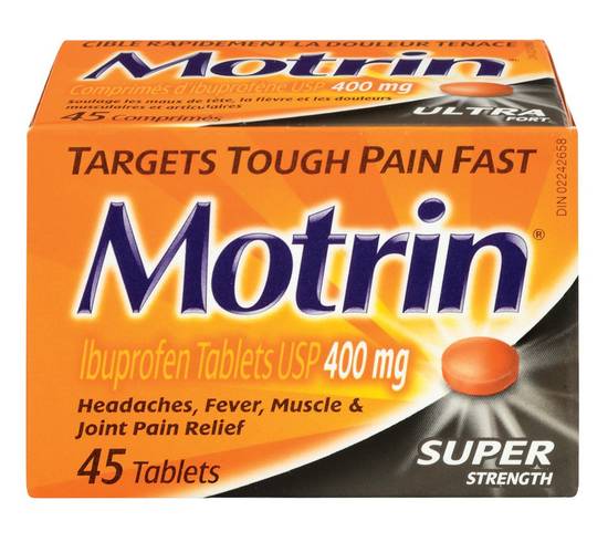 Motrin Super Strength Tablets 400 mg (45 units)