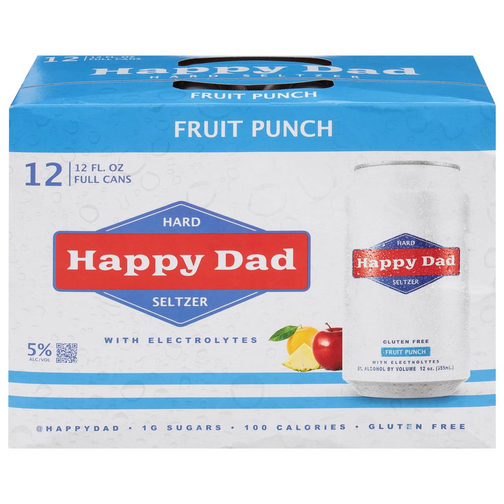 Happy Dad Fruit Punch Hard Seltzer (12 x 12 fl oz)