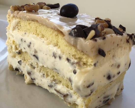Chocolate Walnut Cake Slice