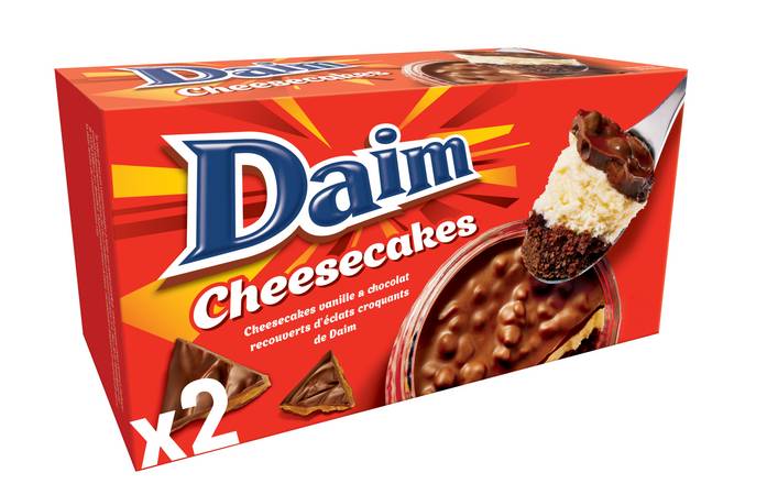Daim - Dessert cheesecake à la vanille et au chocolat (2 pièces)