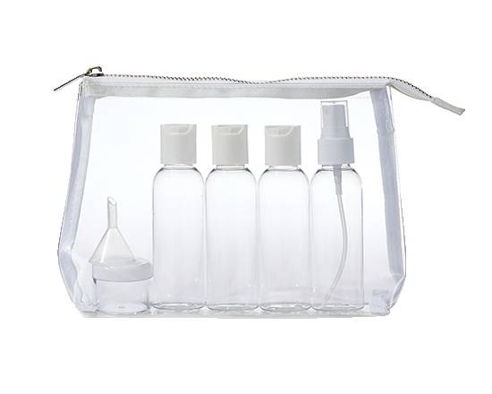 Transparent Case With Bottles White (1 set)