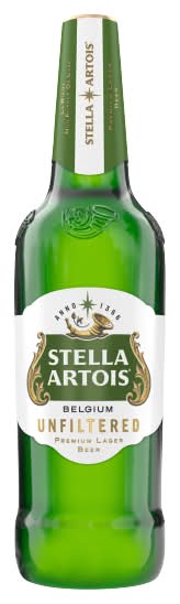 Stella Artois Belgium Unfiltered Premium Lager Beer (620ml)