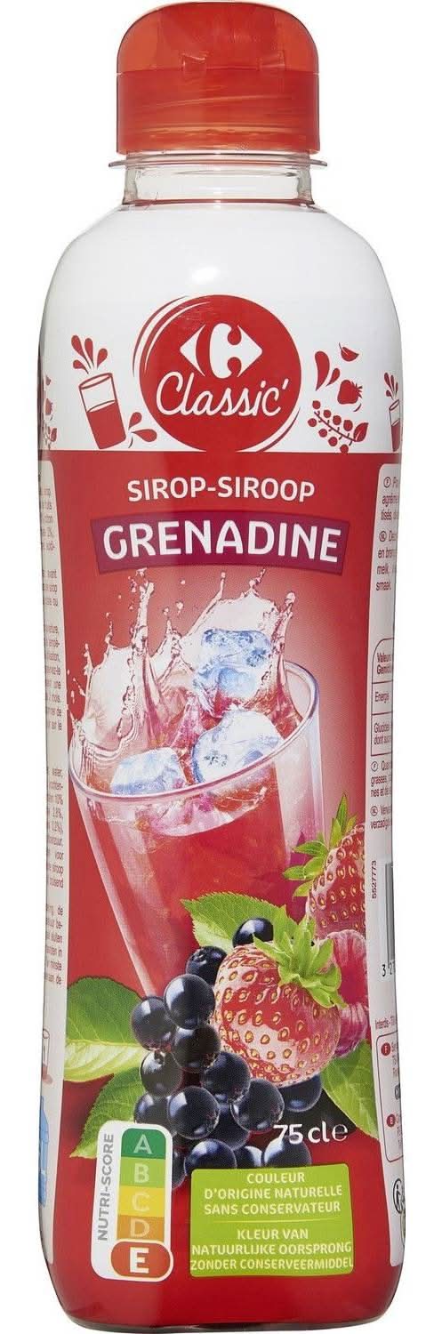 Carrefour Classic' - Sirop de grenadine, assorti (750ml)