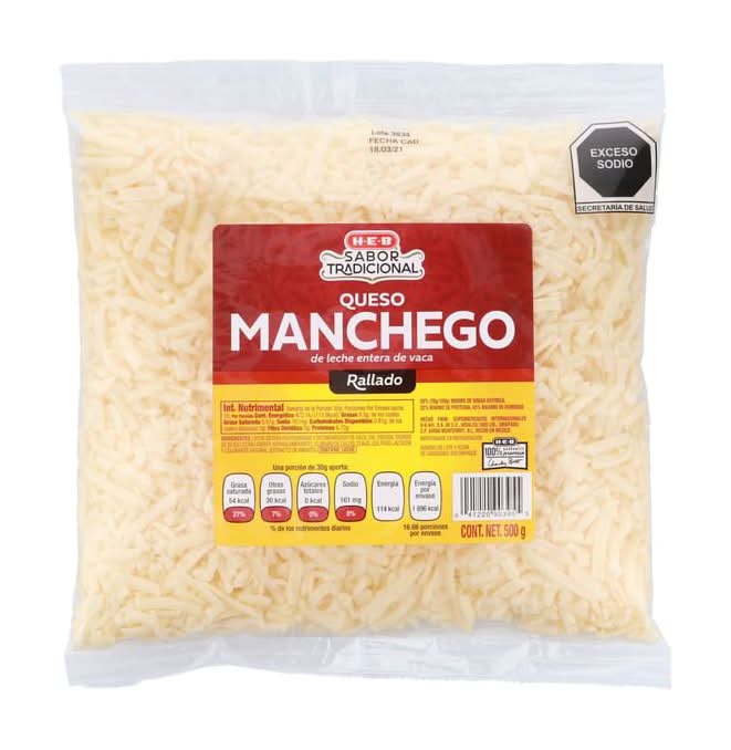 H-E-B · Queso manchego rallado (500 g)