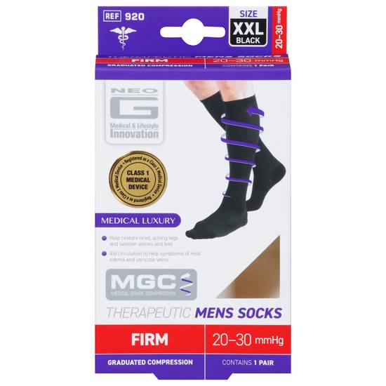 Neo g Mens Firm Therapeutic Socks (xxl/black)