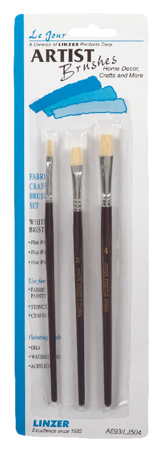 Linzer No. 0/2/4 Flat Artist Paint Brush Set