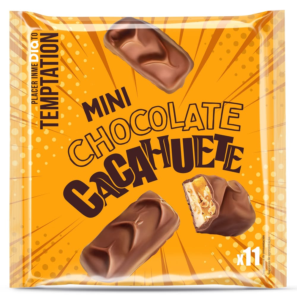 Barritas De Chocolate Y Cacahuete Temptation De Dia Bolsa 250 G
