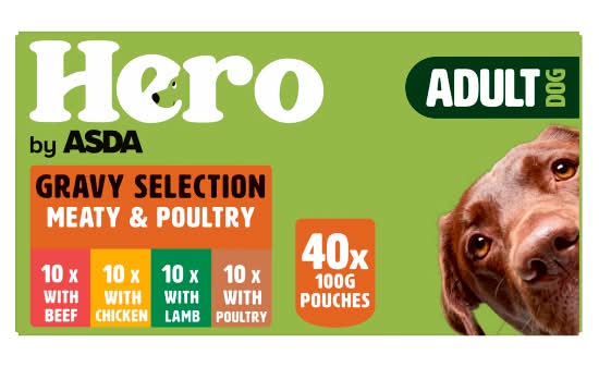 ASDA Adult Dog Food Meaty & Poultry Selection in Gravy (40 pack)