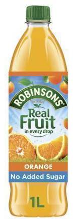 Robinsons Orange No Added Sugar Fruit Squash 1L