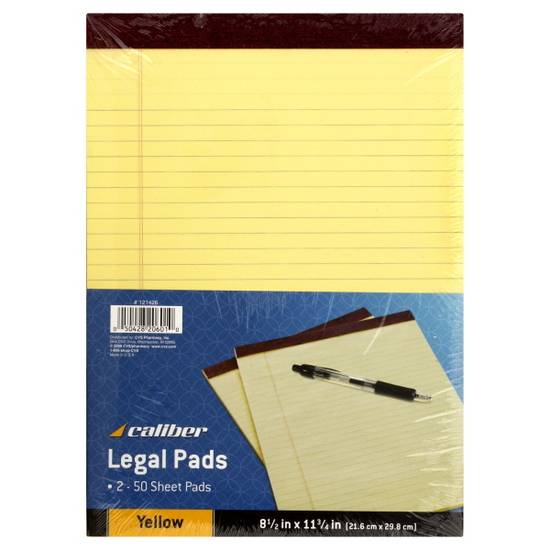 Caliber Legal Pads (yellow)