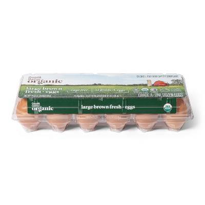 Good & Gather Organic Cage-Free Fresh Grade a Large Brown Eggs (12 ct)