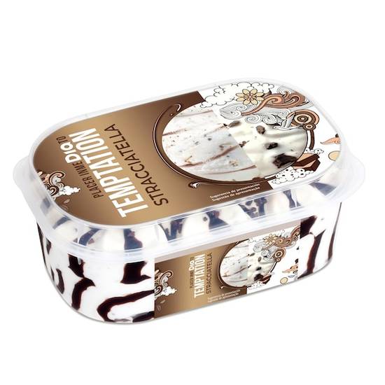 Helado sabor stracciatella Temptation tarrina 525 g