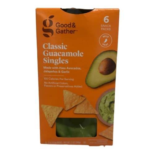 Good & Gather Classic Guacamole Mini Cups (6 ct)