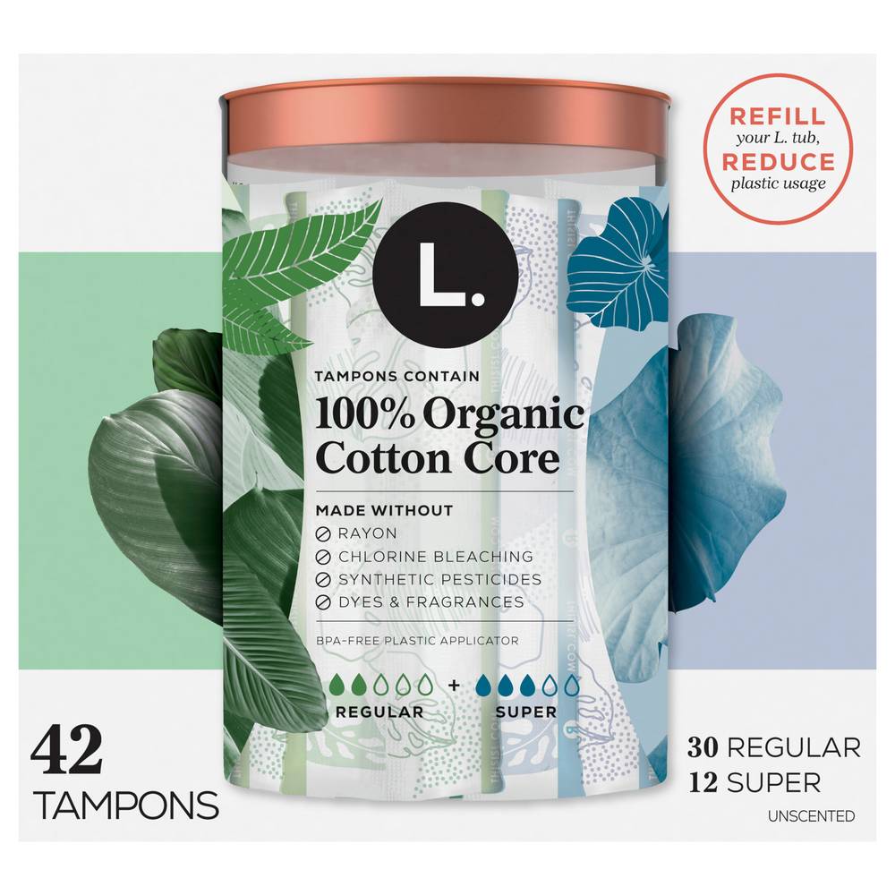 This Is L. Regular & Super Organic Cotton Core Tampons (42 tampons)