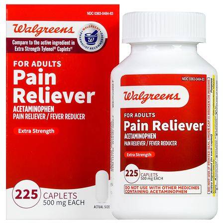 Walgreens Extra Strength Acetaminophen Caplets, 500 mg