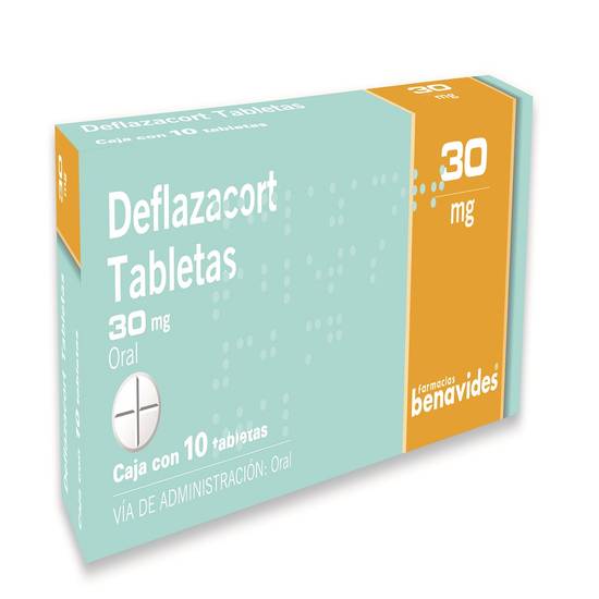 Farmacias Benavides deflazacort tabletas 30 mg (10 un)