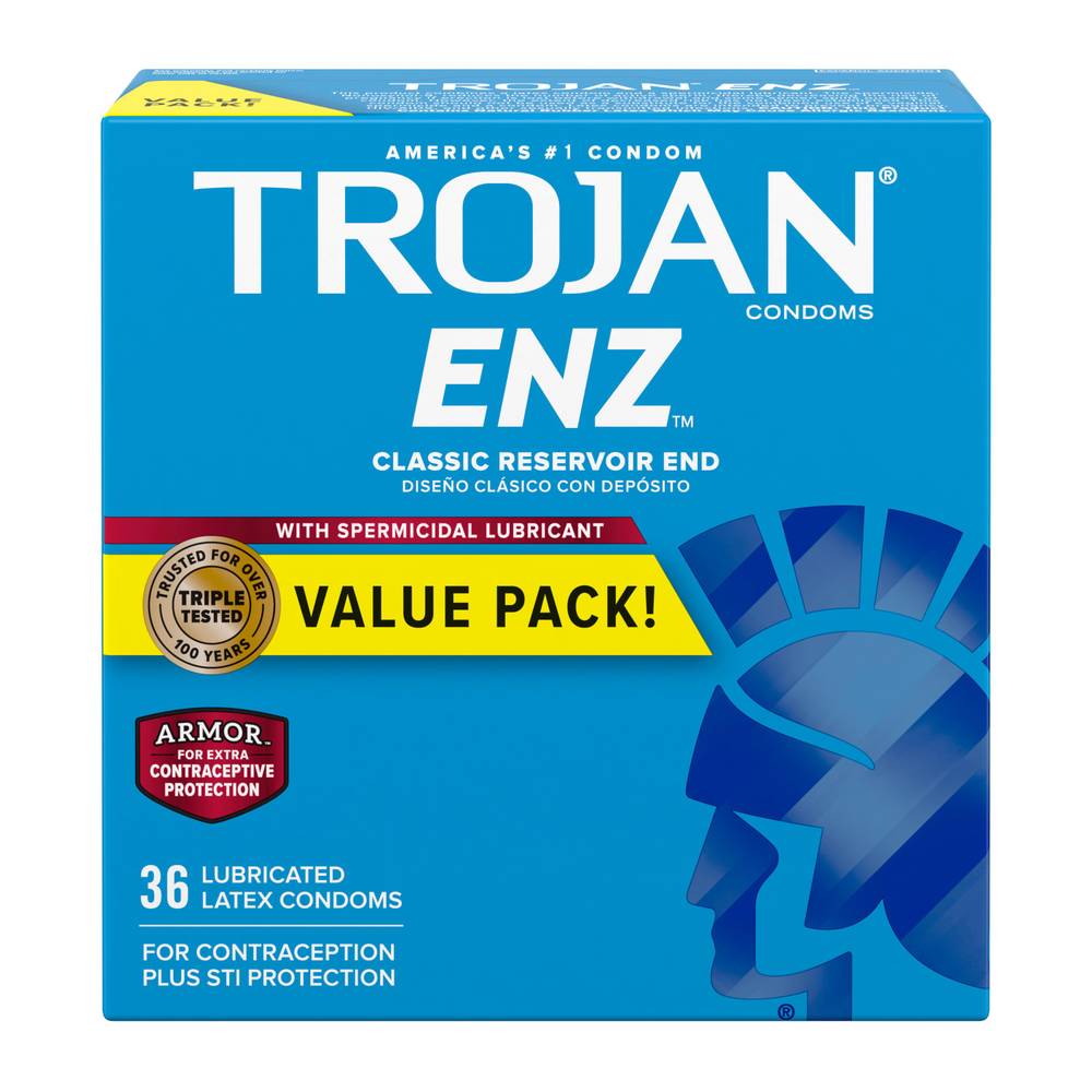 Trojan Enz Armor Spermicidal Lubricant Condoms