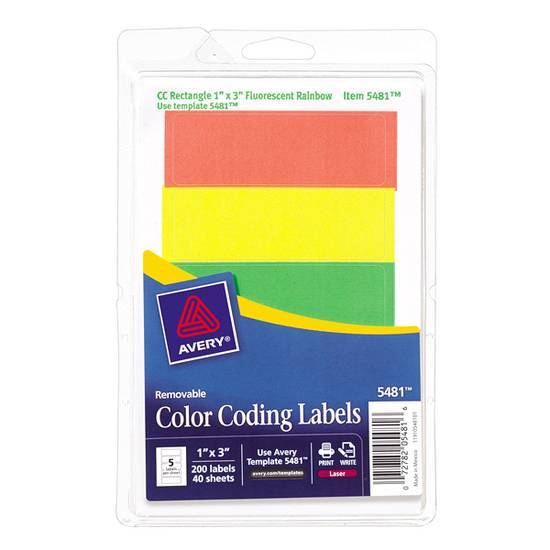 Avery Assorted Color Coding Labels