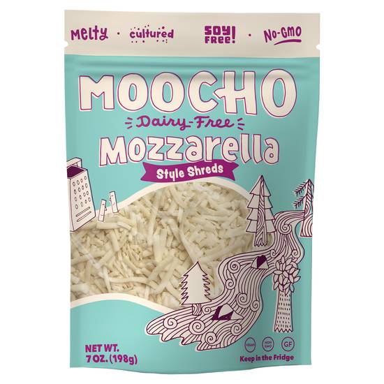 Moocho Style Shreds Dairy Free Mozzarella Cheese (8 oz)
